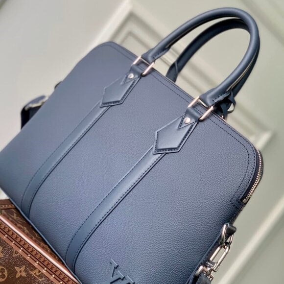 LOUIS VUITTON Takeoff Briefcase Navy Blue _NEW with BOX - Picture 4 of 9